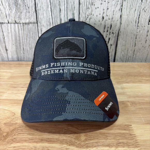 Simms Other - Simms Hat Cap Snap Back Blue Camo Fisherman Fish Outdoors Logo Outdoors Mens